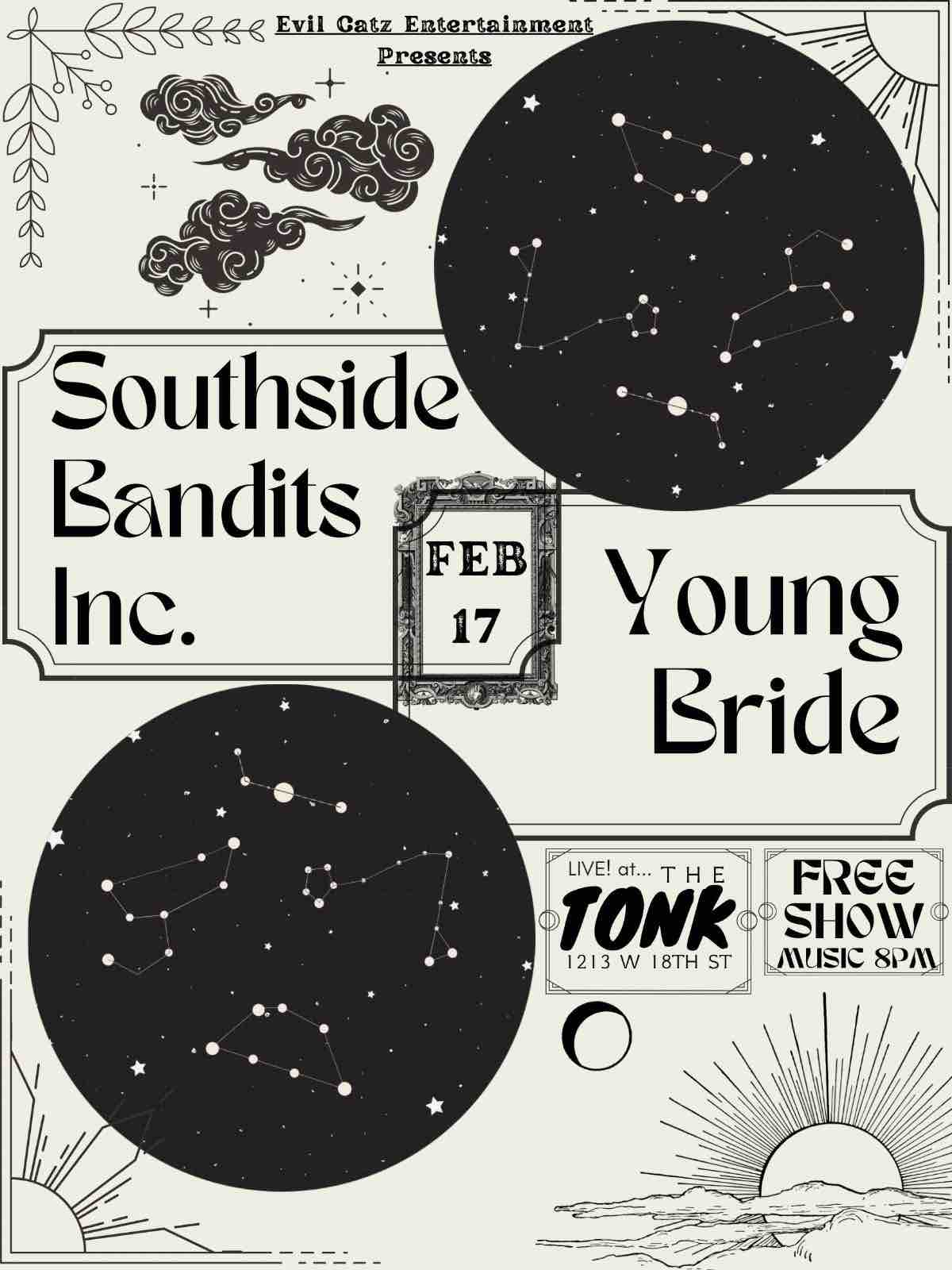 Southside Bandits Inc. and Young Bride  artist poster